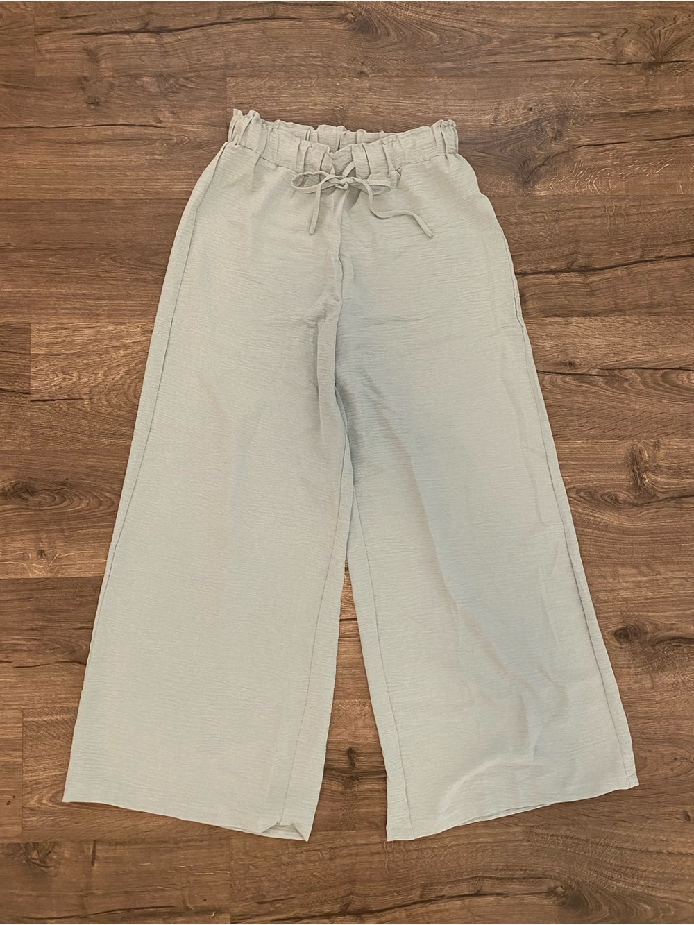 Cupshe Wide-Leg Drawstring Pants - Sage Green